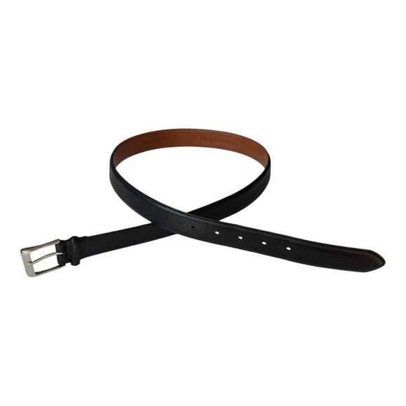 Polo Ralph Lauren black pebbled leather dress belt single-pronged buckle | 36 Polo Ralph Lauren black pebbled leather dress belt single-pronged buckle | 36